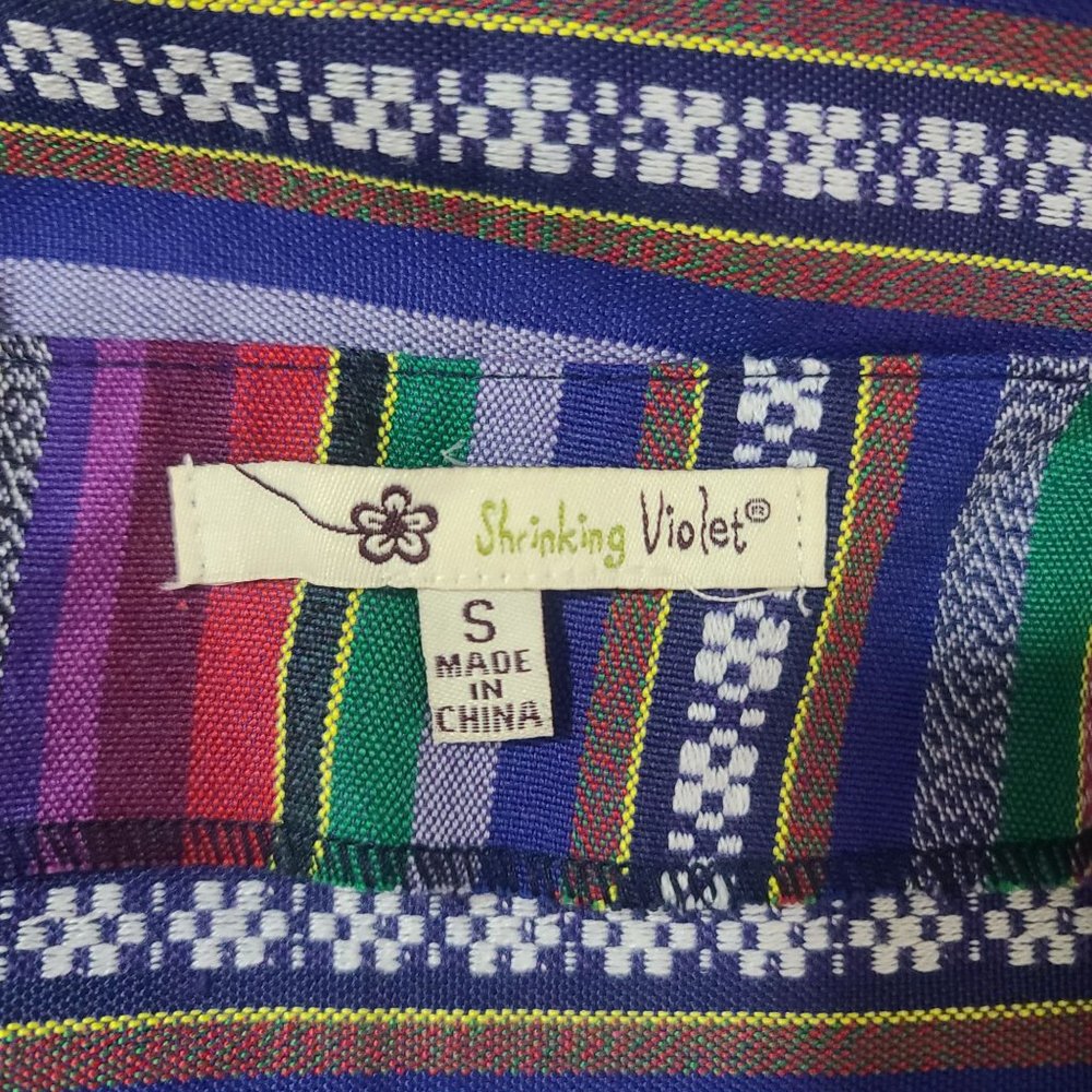 Shrinking Violet Womens Boho Mini Skirt Size S Southwestern Aztec Beachy Hippie - Picture 3 of 8